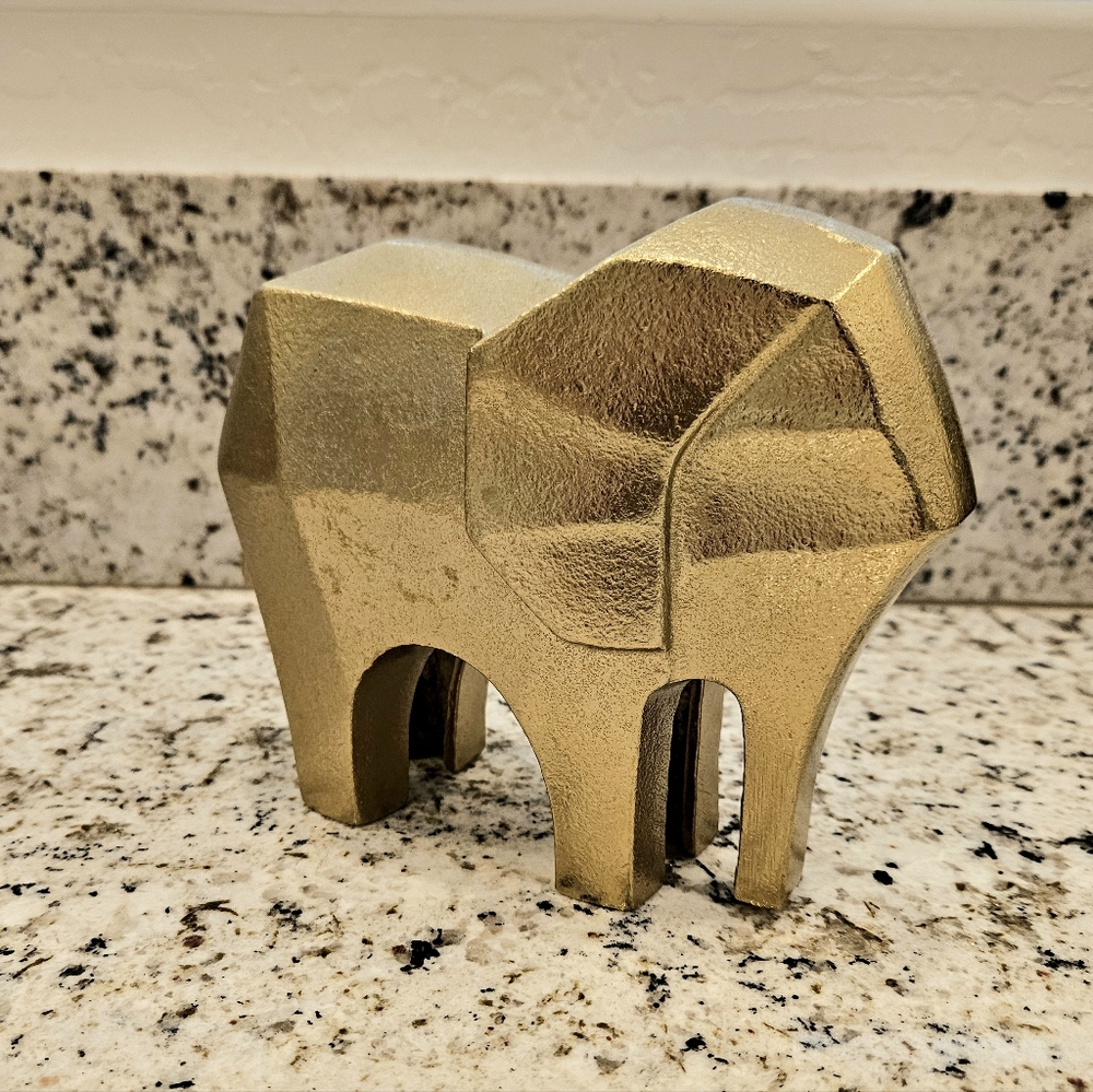 Gold Elephant Sculpture